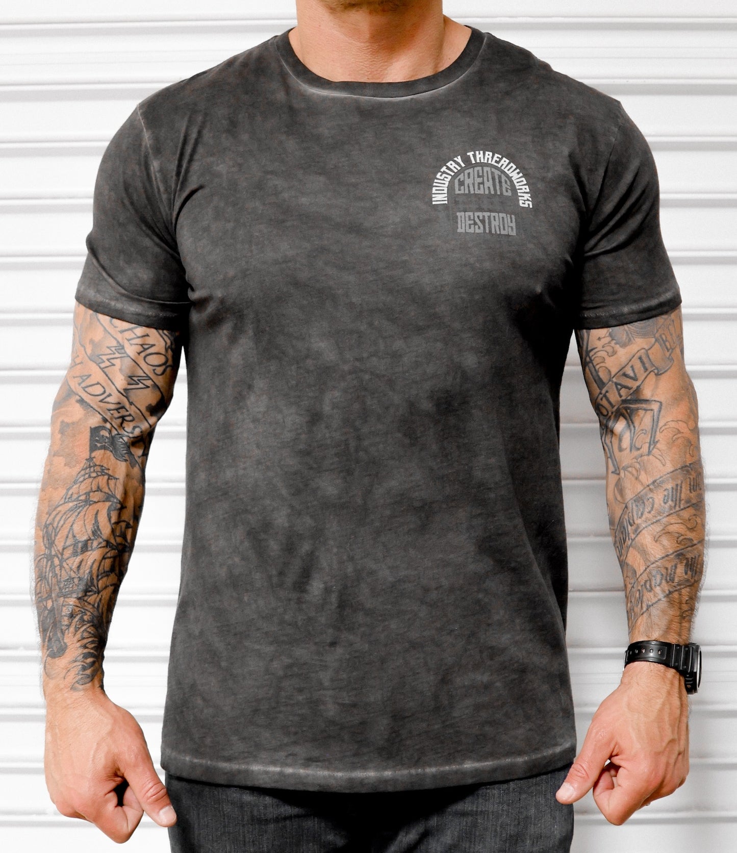 ๐บ๐ธ Made in USA - Destroy Your Excuses - Oil Wash - Vintage Black