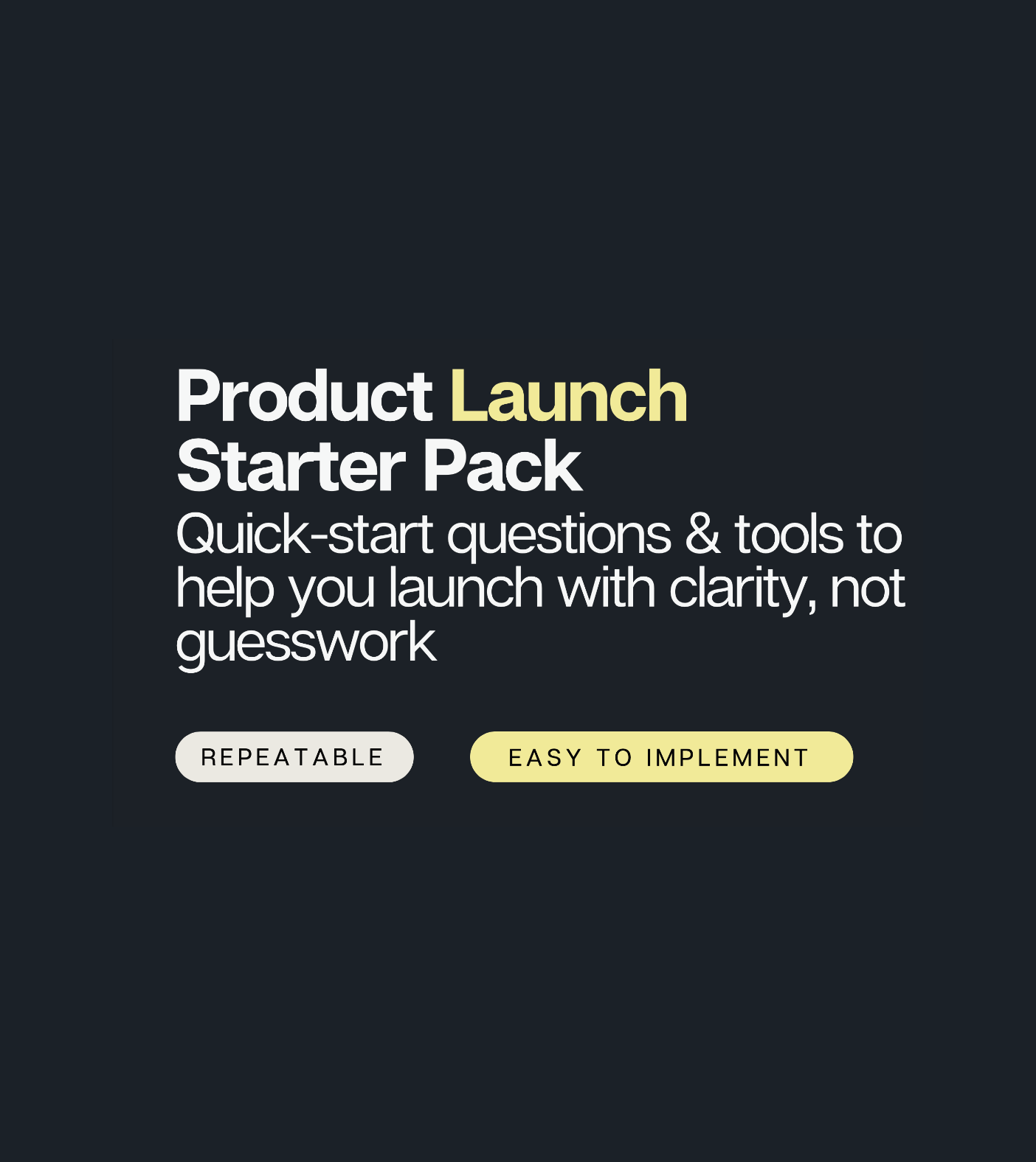 FREE Product Launch Starter Pack