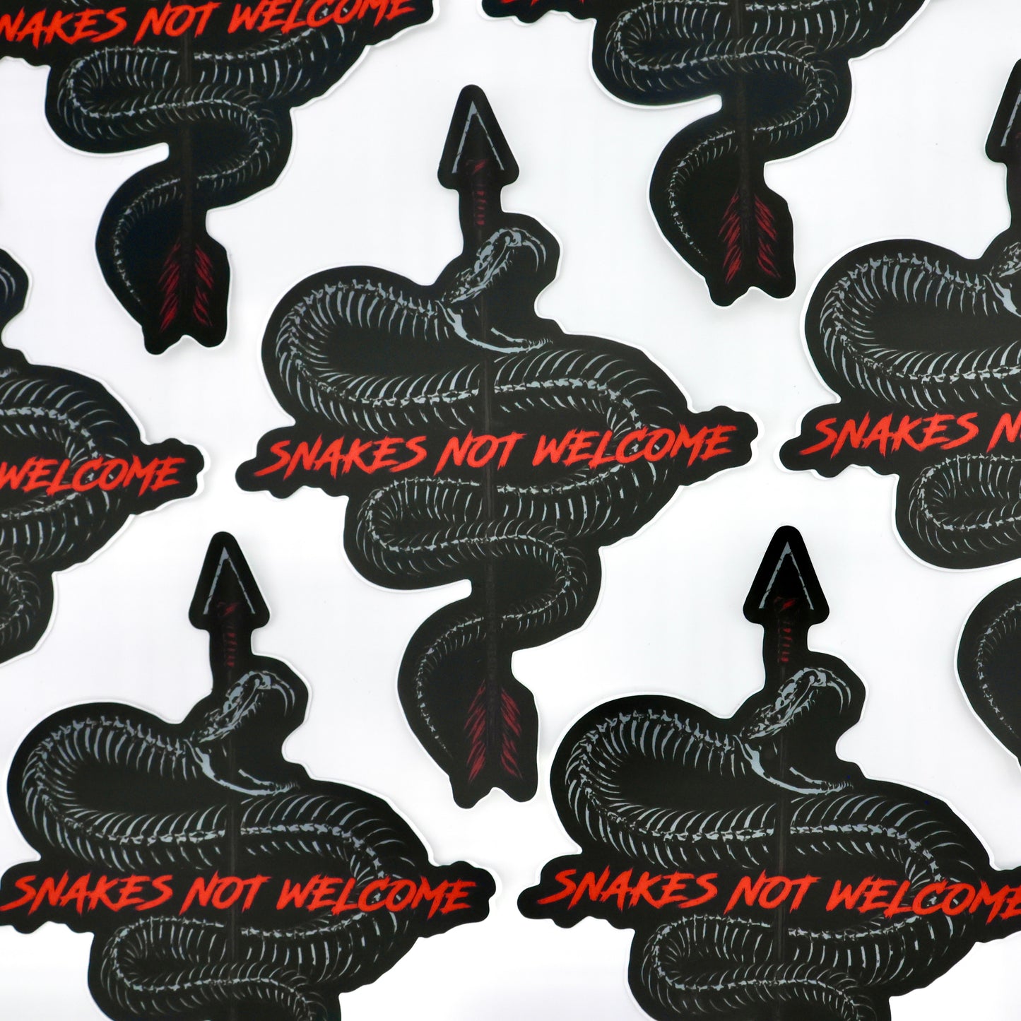 Snakes Not Welcome Sticker