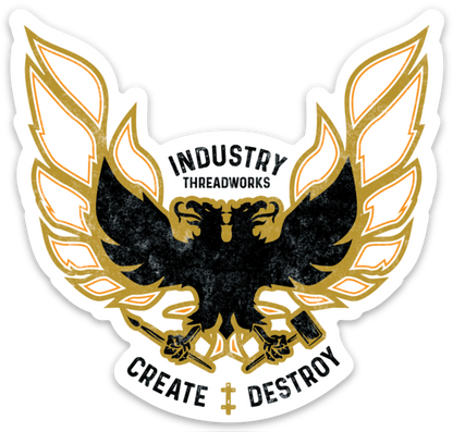 Free Bird Sticker - Gold