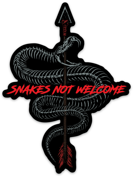 Snakes Not Welcome Sticker